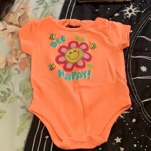 Bee Onesie orange cute designs size 3/6 mo by Garanimals